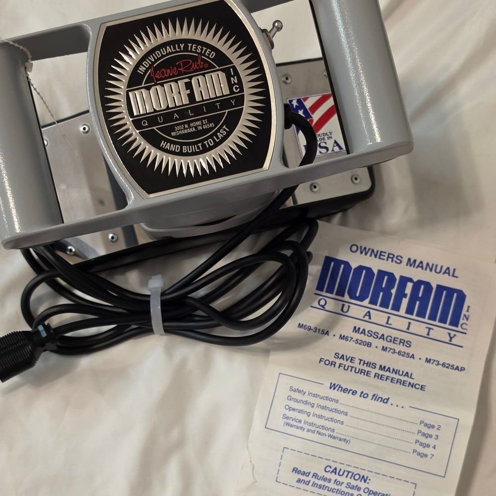 Morfam Jeanie Rub Professional Massager Deep Tissue Orbital Electric Gray Black